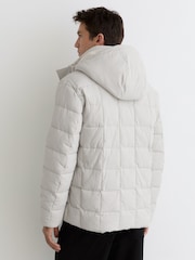 Reiss Stone Klause Fleece-Lined Hooded Puffer Jacket - Image 5 of 6