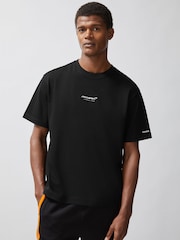 Reiss Black Dna McLaren F1 Team Lando-Print T-Shirt Unisex Fit - Image 3 of 6