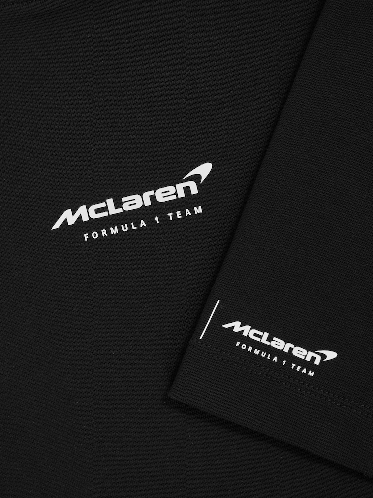 Reiss Black Dna McLaren F1 Team Lando-Print T-Shirt Unisex Fit - Image 6 of 6 Reiss Black Dna McLaren F1 Team Lando-Print T-Shirt Unisex Fit - Image 6 of 6