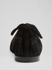 LK Bennett Black Essie Suede Tassel Point Flats - Image 4 of 4