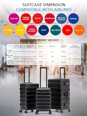 Flight Knight 8 Wheels Aluminium Frame ABS Body Premium Travel Suitcase Set - Image 3 of 7