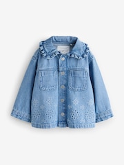 Blue Denim Frill Collar Jacket - Image 1 of 1
