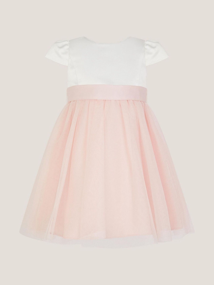 Monsoon Pink Baby Satin Bridesmaid Dress - Image 1 of 3