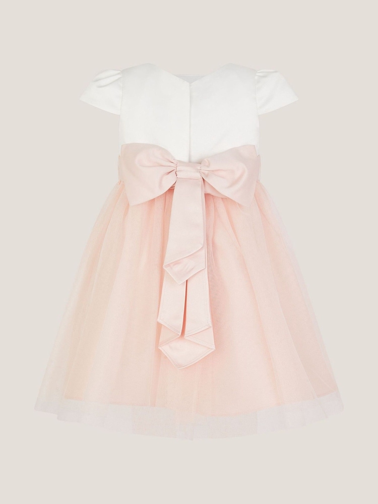Monsoon Pink Baby Satin Bridesmaid Dress - Image 2 of 3