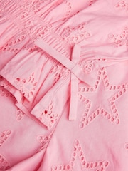 Monsoon Pink Star Cutwork Top & Shorts Set - Image 2 of 2