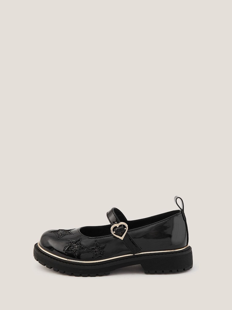 Monsoon Black Star Parent Mary Jane Flats - Image 2 of 3 Monsoon Black Star Parent Mary Jane Flats - Image 2 of 3