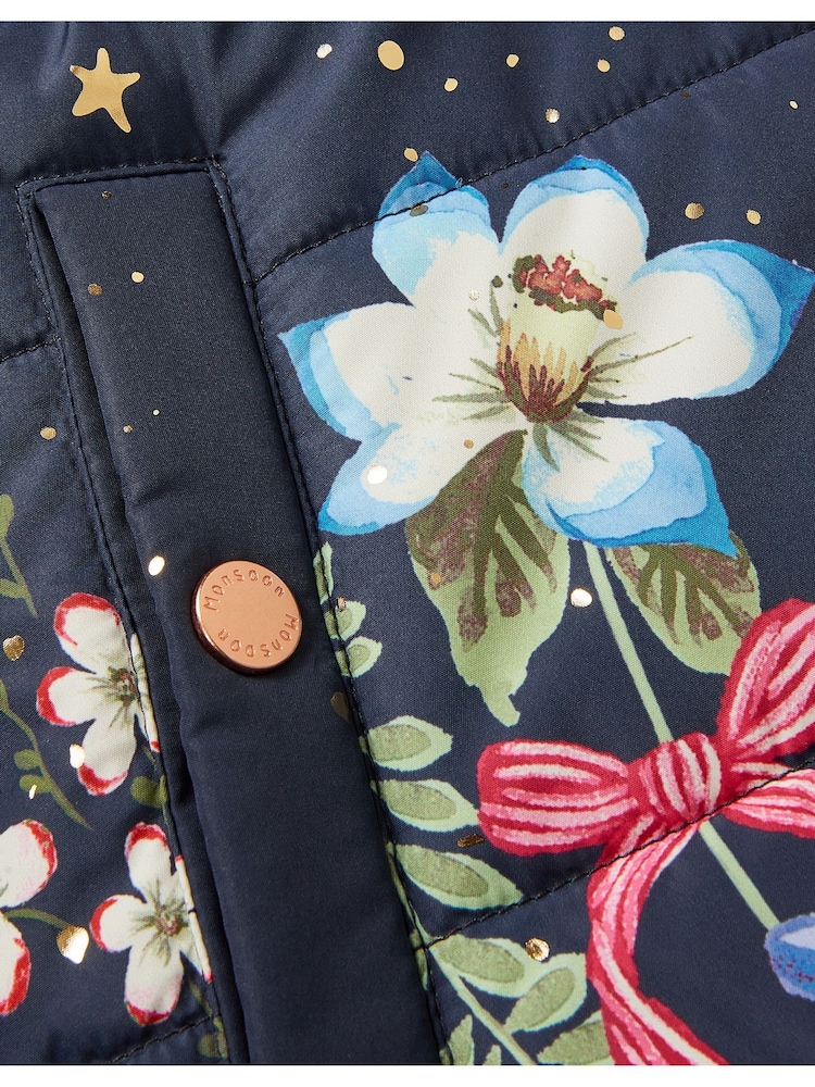 Monsoon Starry Floral Print Hooded Coat - Imagen 5 de 5