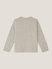 Monsoon Grey Varisty Dinosaur Long Sleeve Top - Image 2 of 3