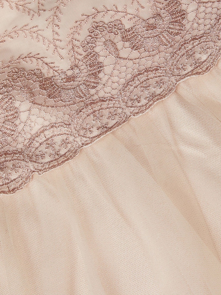 Monsoon Pink Francesca Lace Tulle Party Dress - Image 3 of 3