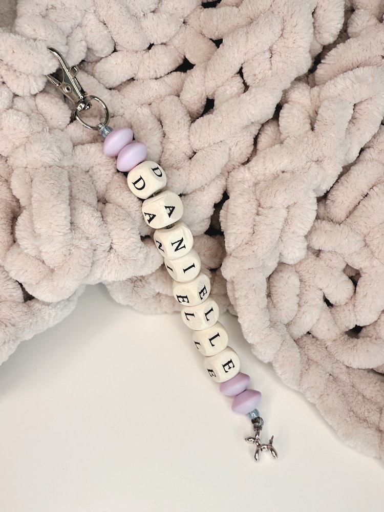 Ruff Cubs Kidswear Purple Personalised Bag Charm - Image 1 of 2