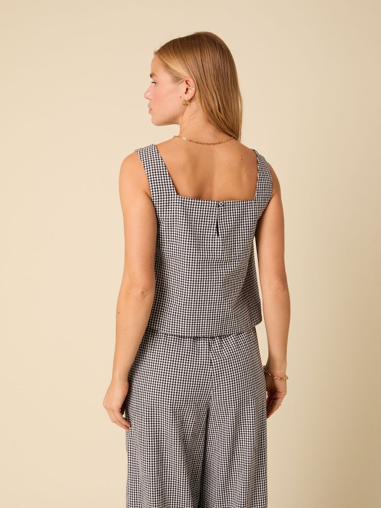 Nobodys Child Black Stanley Gingham Top - Image 2 of 5
