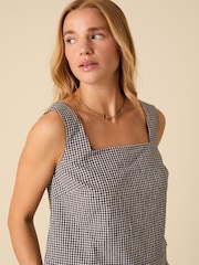 Nobodys Child Black Stanley Gingham Top - Image 4 of 5