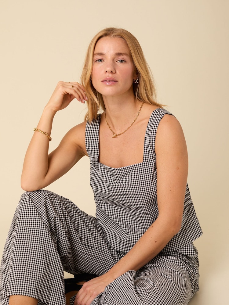 Nobodys Child Black Stanley Gingham Top - Image 5 of 5