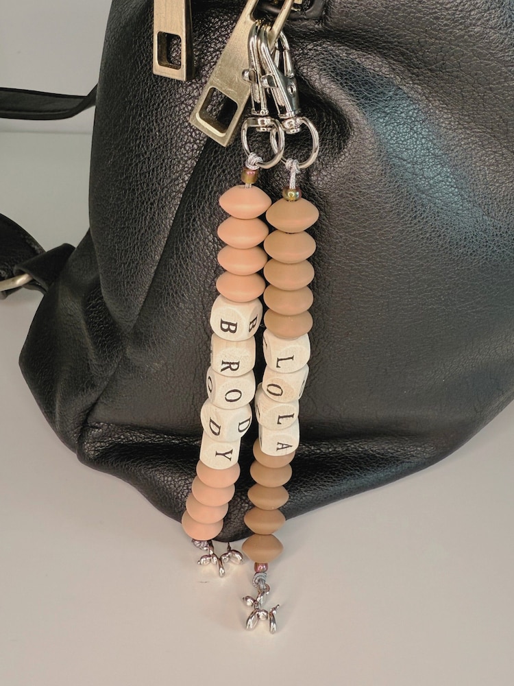 Ruff Cubs Kidswear Personalised Brown Bag Charm - Image 2 of 3