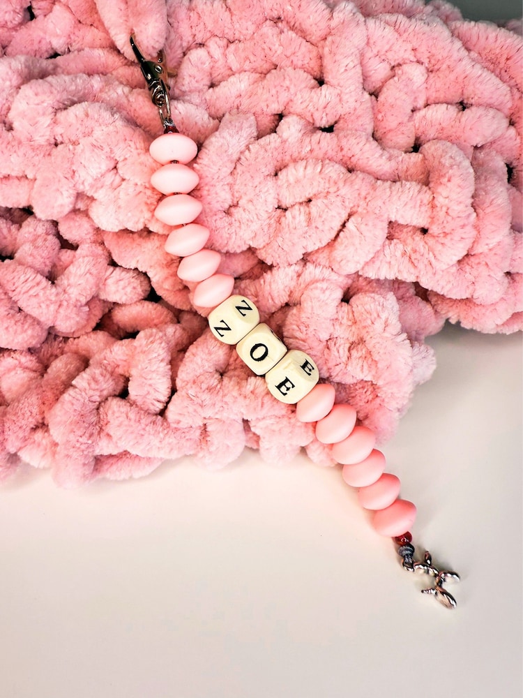 Ruff Cubs Kidswear Pink Personalised Bag Charm - Image 1 of 2
