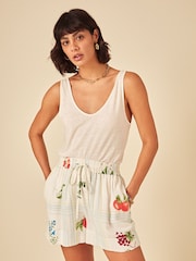 Nobodys Child Jen Fruit Print Shorts - Imagem 1 de 4