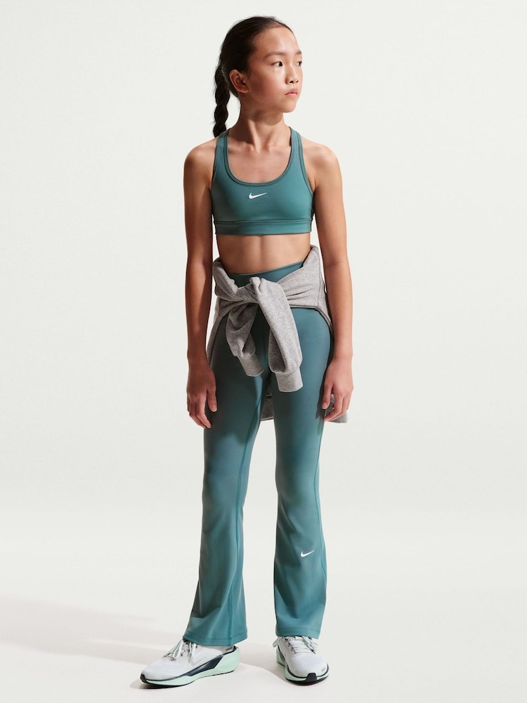 Nike Mineral Green One Dri-FIT Flared Leggings - Image 1 of 5