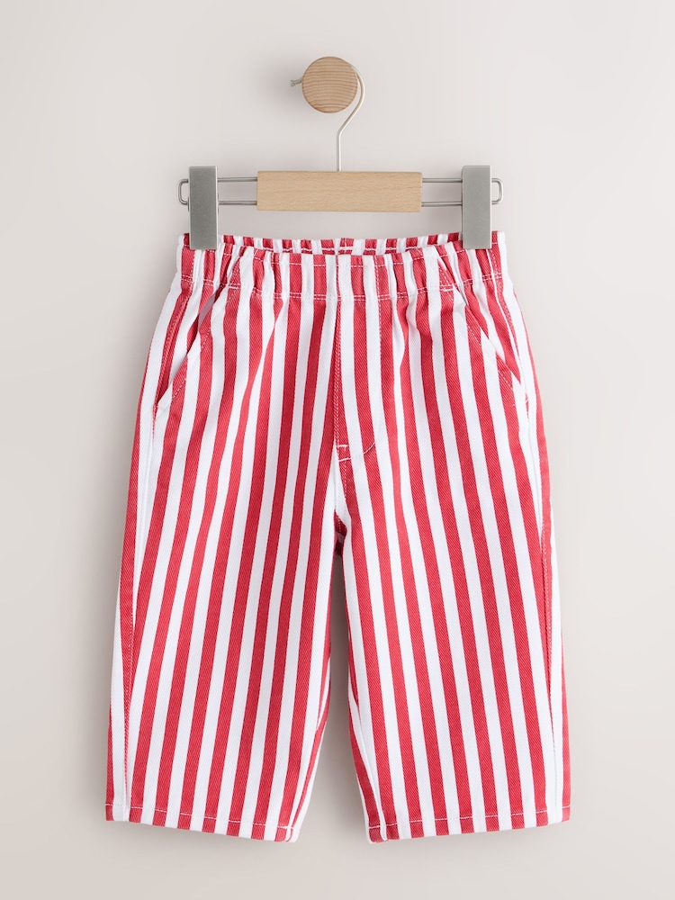 أحمر/بيج فاتح - بنطلون برجل واسعة وبتصميم سهل اللبس (3 شهور-7 سنوات) - صورة 1 من 4 أحمر/بيج فاتح - بنطلون برجل واسعة وبتصميم سهل اللبس (3 شهور-7 سنوات) - صورة 1 من 4