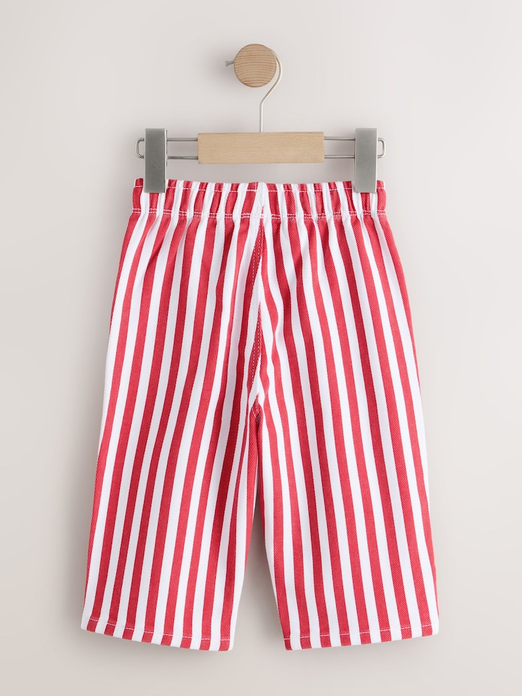 أحمر/بيج فاتح - بنطلون برجل واسعة وبتصميم سهل اللبس (3 شهور-7 سنوات) - صورة 2 من 4 أحمر/بيج فاتح - بنطلون برجل واسعة وبتصميم سهل اللبس (3 شهور-7 سنوات) - صورة 2 من 4