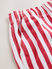 أحمر/بيج فاتح - بنطلون برجل واسعة وبتصميم سهل اللبس (3 شهور-7 سنوات) - صورة 3 من 4