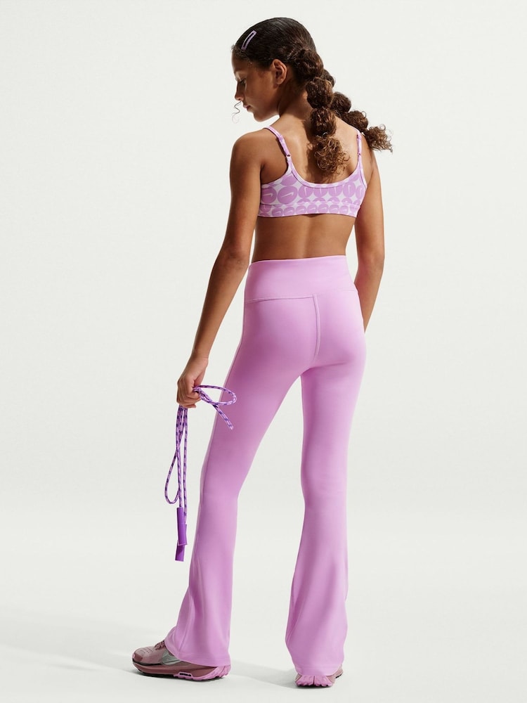 Nike Magenta Pink One Dri-FIT Flared Leggings - Image 2 of 5 Nike Magenta Pink One Dri-FIT Flared Leggings - Image 2 of 5