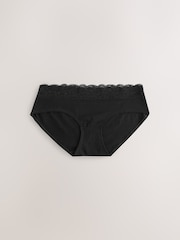 Lemon Yellow Short Cotton and Lace Knickers 10 Pack - Image 10 of 15