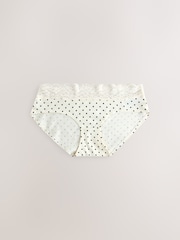 Lemon Yellow Short Cotton and Lace Knickers 10 Pack - Image 11 of 15