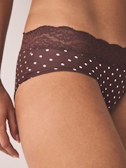 Lemon Yellow Short Cotton and Lace Knickers 10 Pack - Image 4 of 15