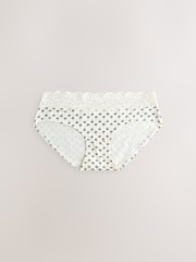 Lemon Yellow Short Cotton and Lace Knickers 10 Pack - Image 9 of 15