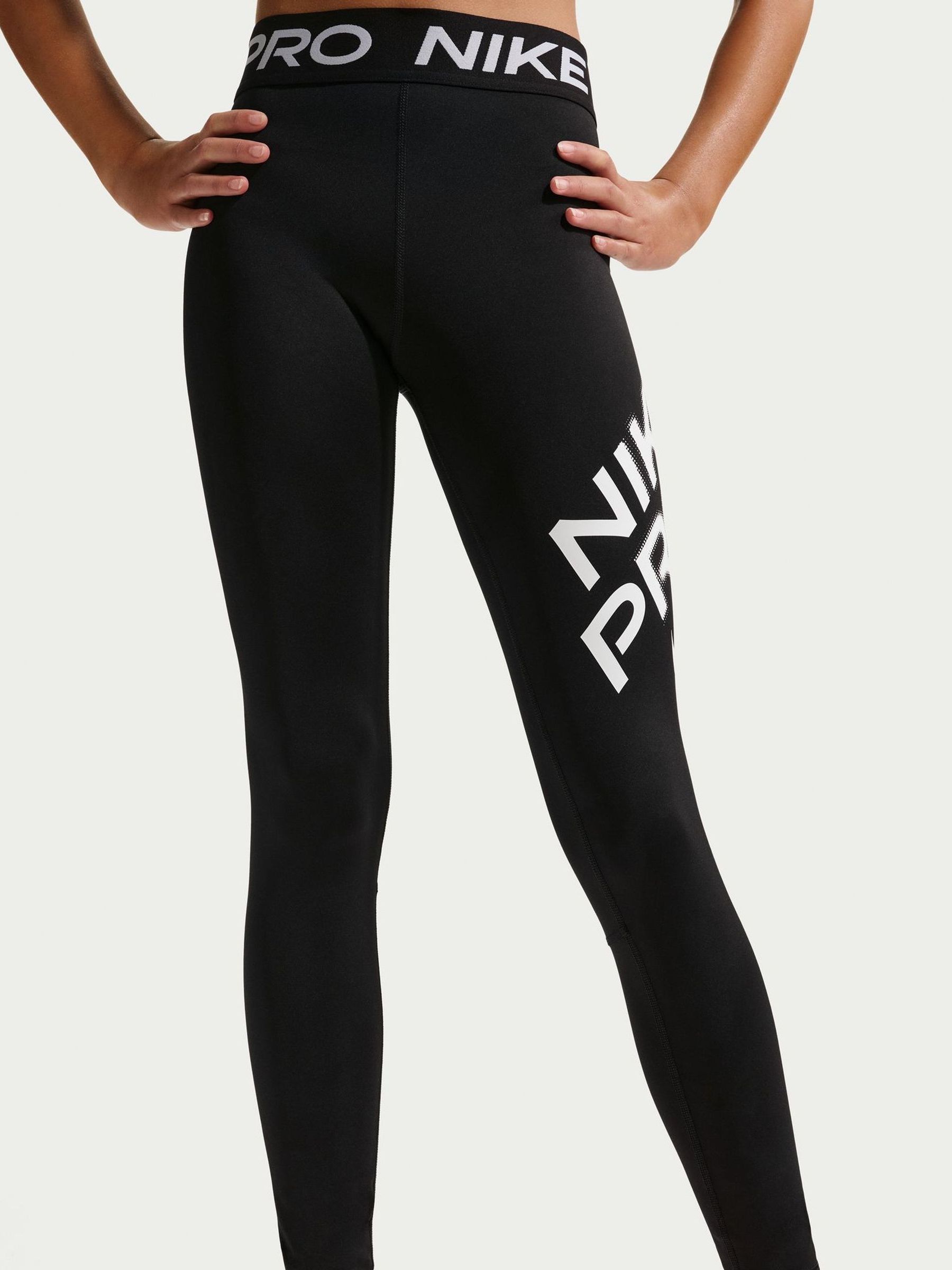 plain black nike pro leggings