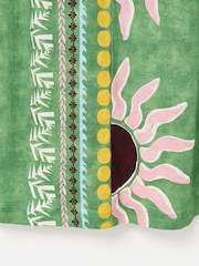 Oliver Bonas Green Sun Print Sleeveless Midi Dress - Image 7 of 7
