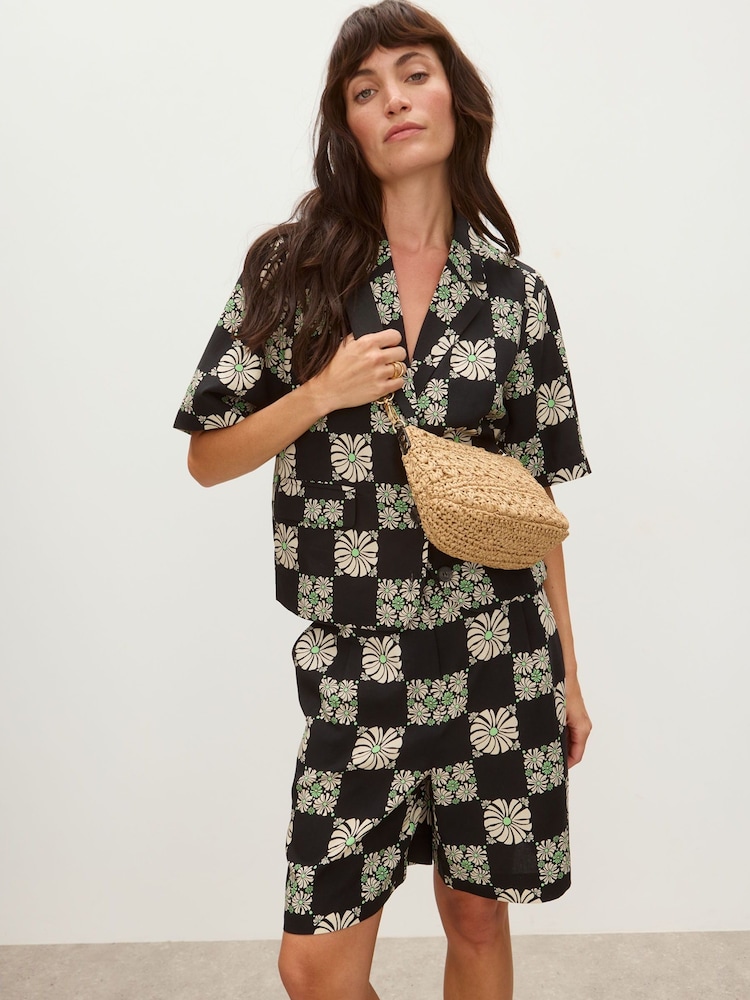 Oliver Bonas Brown Paddie Straw Weave Cross-Body Bag - Image 7 of 7