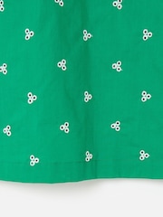 Oliver Bonas Green Embroidered Frill Sleeve Top - Image 7 of 7