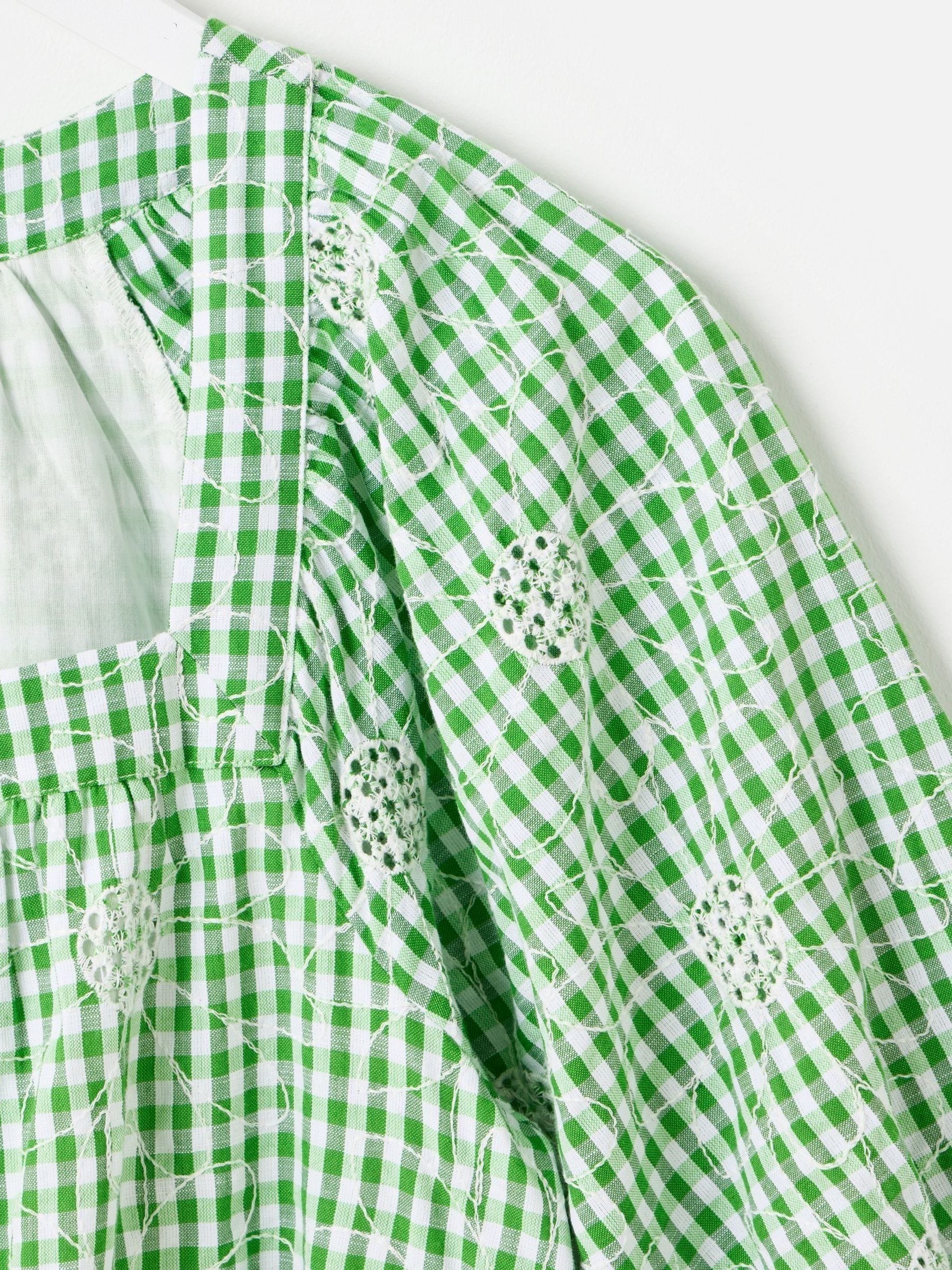 innika choo green gingham dress Buy Oliver Bonas Mini Daisy Embroidered from Next USA Gingham scallop