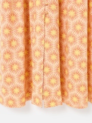 Oliver Bonas Orange Yellow Sunburst Print V-Neck Midi Dress - Image 7 of 7