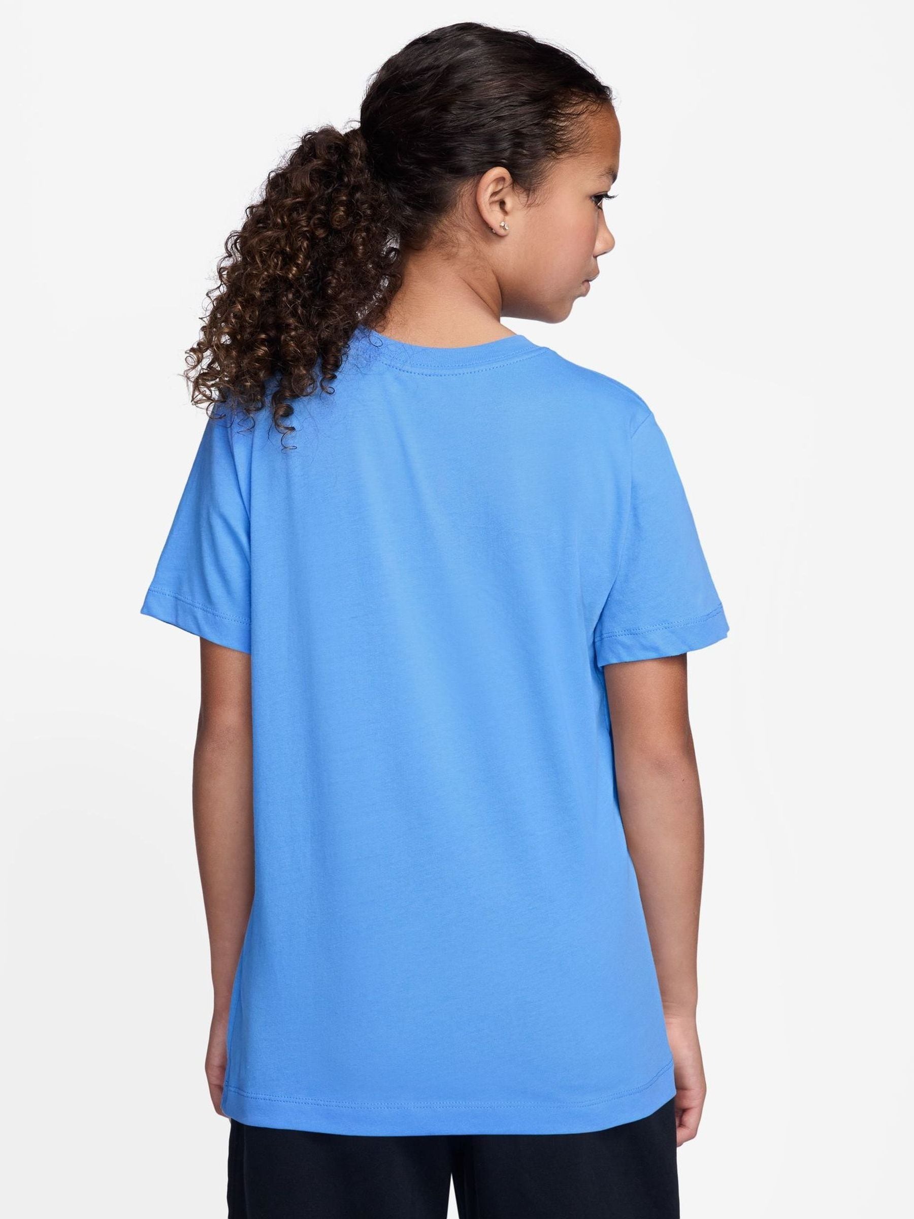 Buy Nike University Blue Short Sleeve Club T-Shirt from Next South