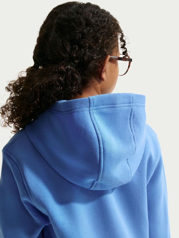 Nike Blue Club Fleece Pullover Hoodie - Image 3 of 3