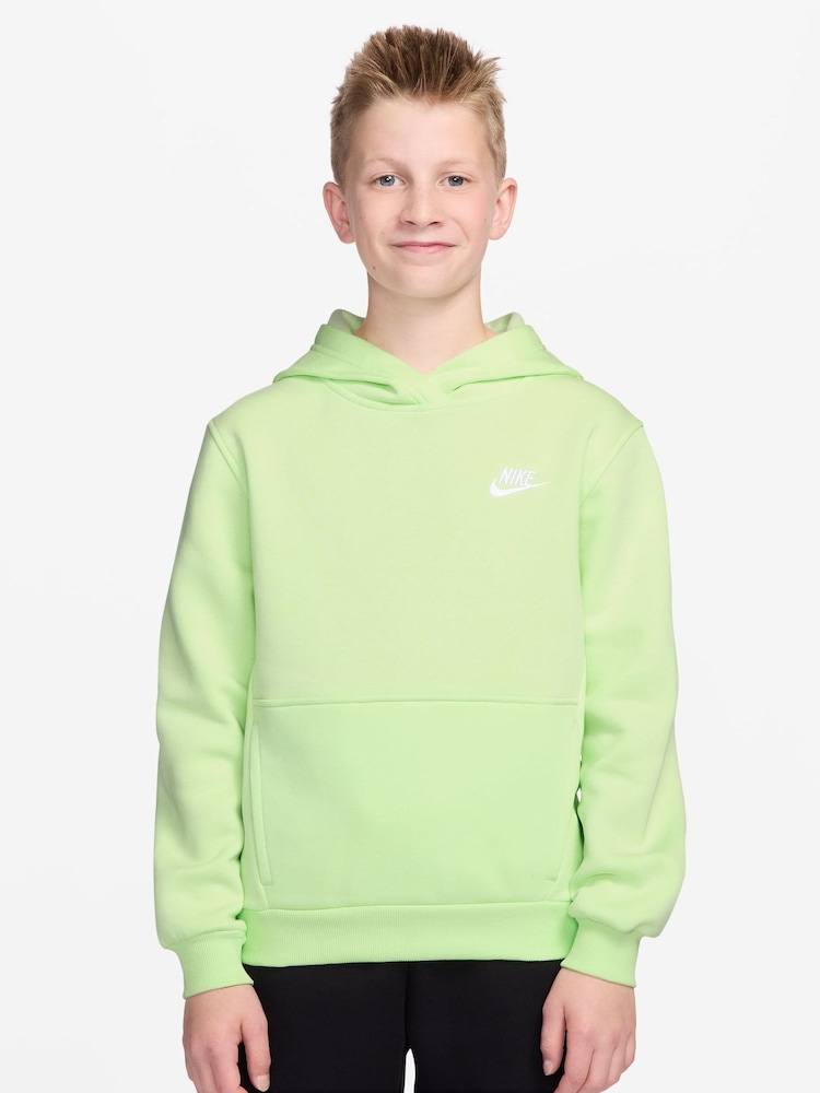 Nike Liquid Lime Club Fleece Pullover Hoodie - Image 1 of 3 Nike Liquid Lime Club Fleece Pullover Hoodie - Image 1 of 3