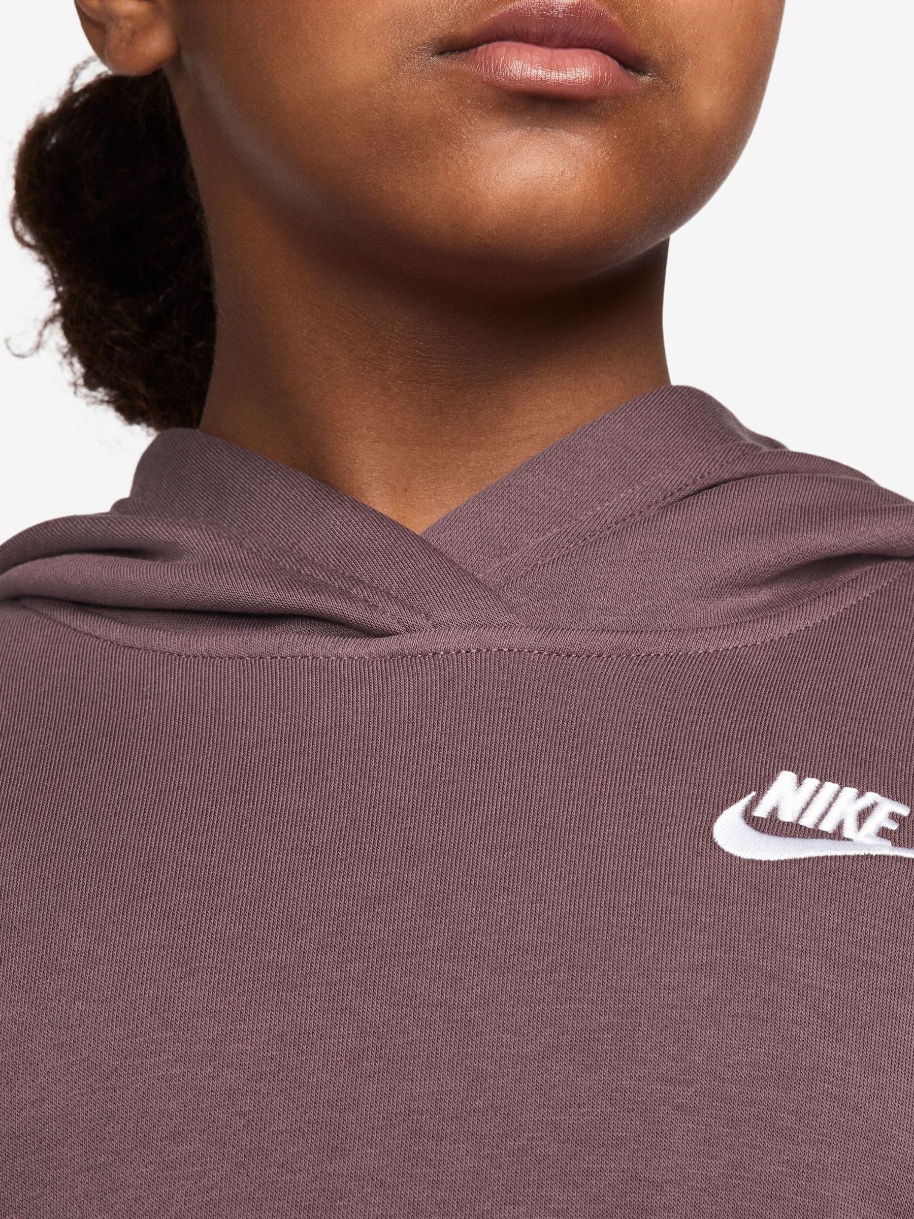 nike vintage oversized hoodie in washed brown