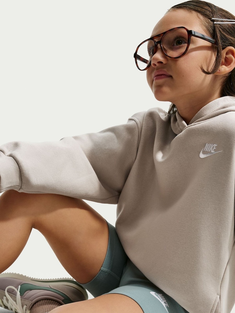 Nike Neutral Overhead Oversized Sportswear Club Fleece Pullover Hoodie - Image 5 of 5 Nike Neutral Overhead Oversized Sportswear Club Fleece Pullover Hoodie - Image 5 of 5