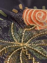 Charcoal Grey Embroidered Graphic Heavyweight Short Sleeve Crew Neck T-Shirt - Image 8 of 8