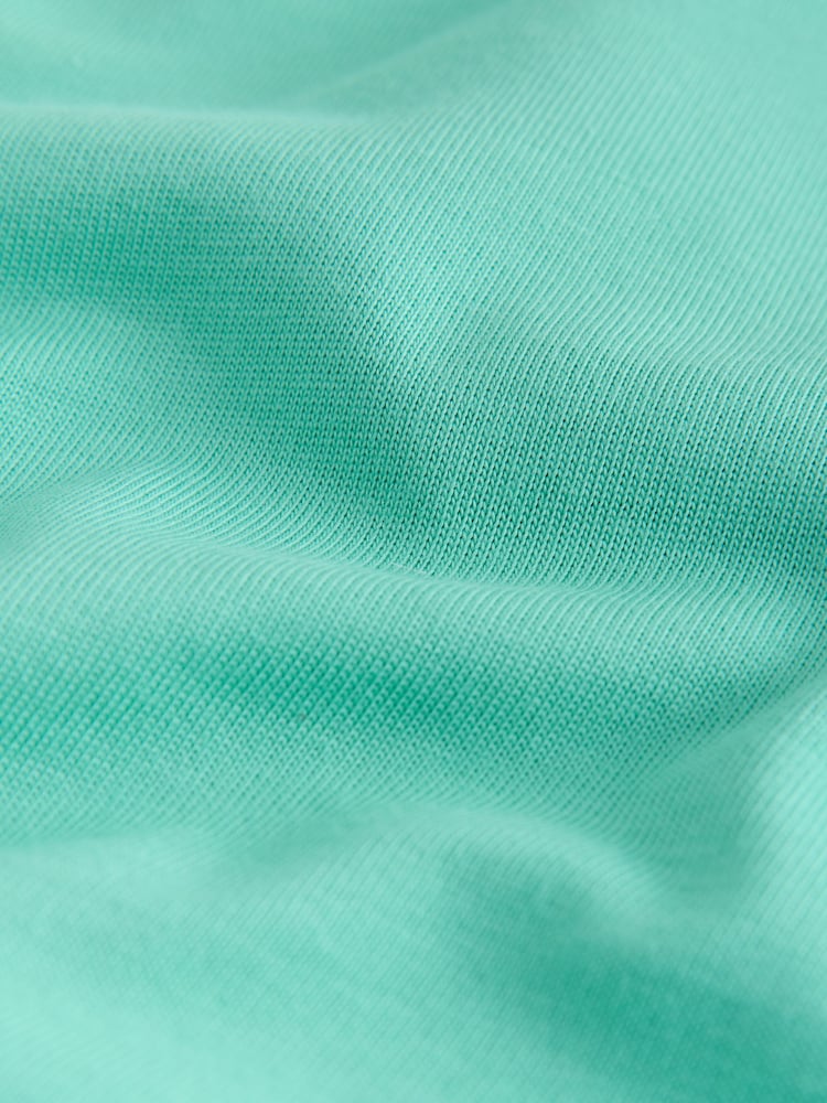 Aqua Blue Heavyweight Short Sleeve Crew Neck T-Shirt - Image 3 of 3