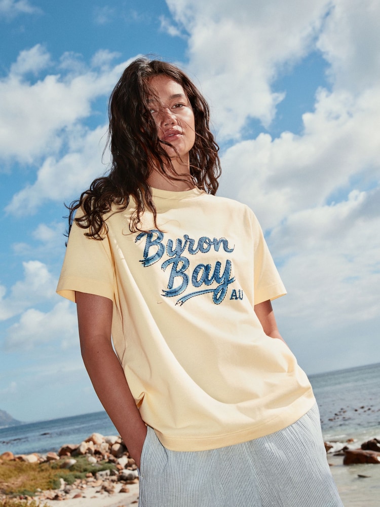 Byron Bay Graphic Heavyweight Short Sleeve Crew Neck T-Shirt - Image 2 of 7