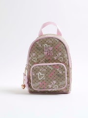 River Island Girls Graffiti Monogram Backpack - Image 3 of 6