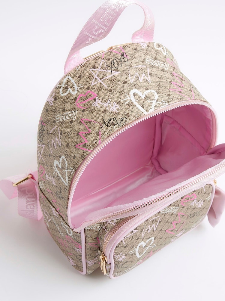 River Island Girls Graffiti Monogram Backpack - Image 6 of 6