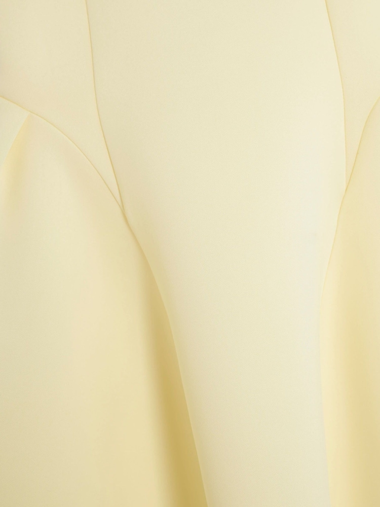 River Island Yellow Girls Scuba Bow 1 Shoulder Dress - Image 4 of 4