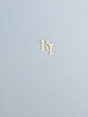 River Island Blue Girls 3D Bow Ribbed Top - Image 3 of 4