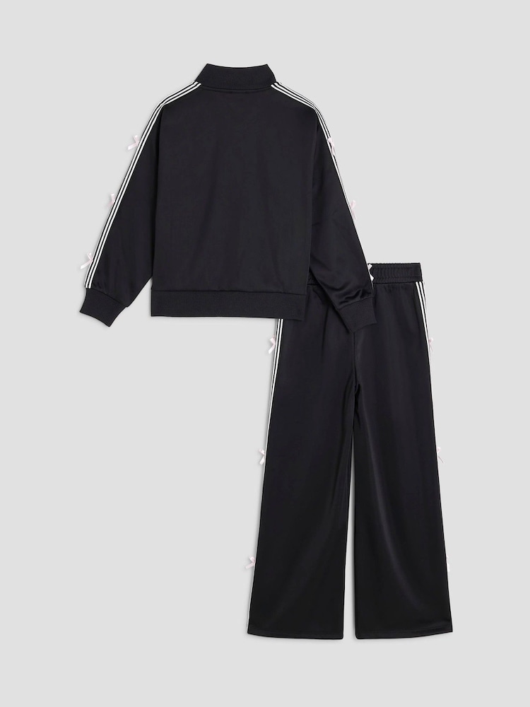 River Island Black Girls Bow Tracksuit Set - Image 2 of 5