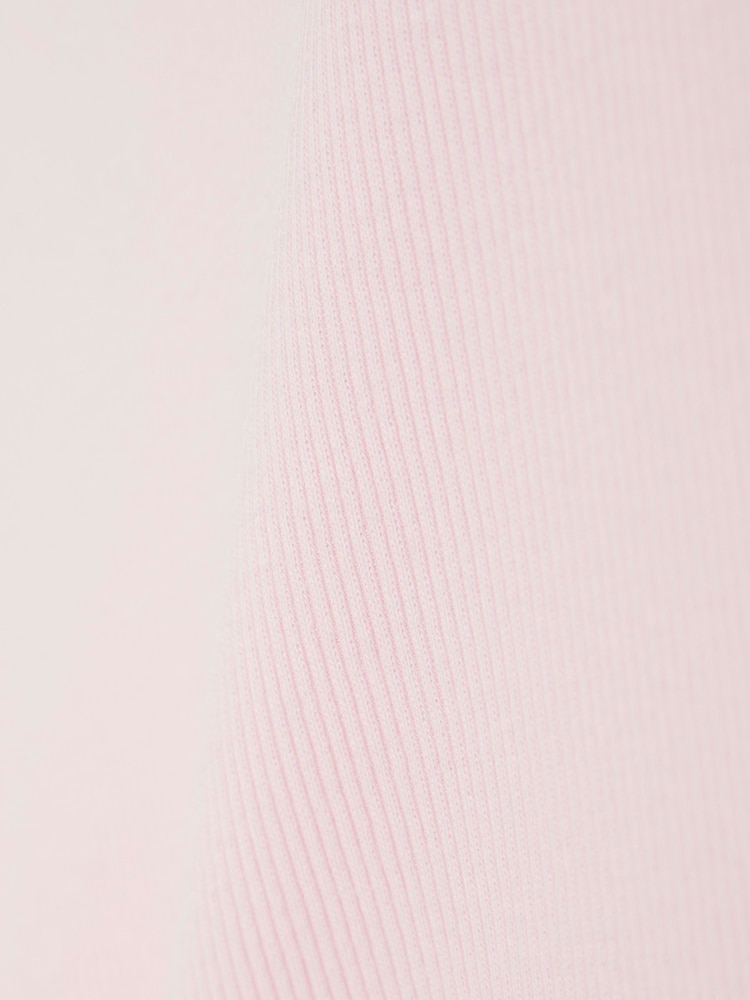 River Island Pink Girls 3D Bow Ribbed Top - Image 5 of 5
