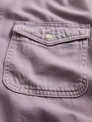 Gap Lilac Purple UltraSoft Denim Relaxed Shirt - Image 4 of 4
